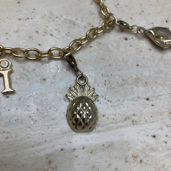 Diamond International Gold Tone Charm Bracelet With 5 Charms - Picture 5 of 8